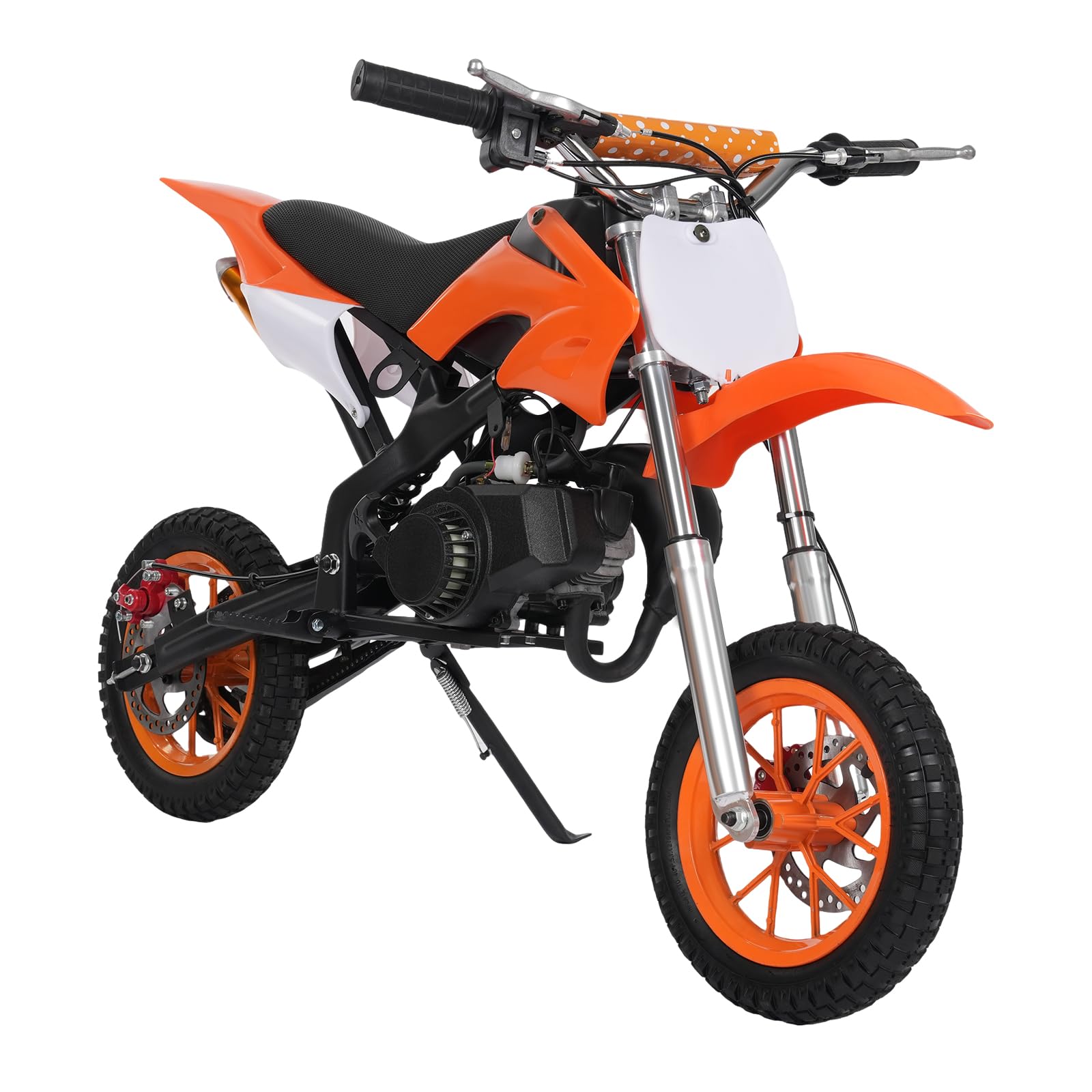 Garbenat Kinder Pocket Bike 49CC Benzin Dirt Cross 2-Takt Dirt Bike für Kinder 8 Zoll Kindermotorrad Mini Pocket Crossbike für von 6-16 Jahren, bis 80KG (Orange) von Garbenat