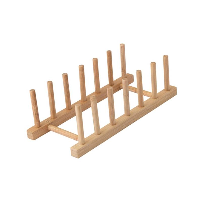 Garneck 2St Geschirrständer aus Holz Abtropffläche Schalter faltbar groß über Stopper Abfluss Kitchen Shelf Stand kueche Regal telleraufsteller Regal für backbleche backblechhalter Hölzern von Garneck