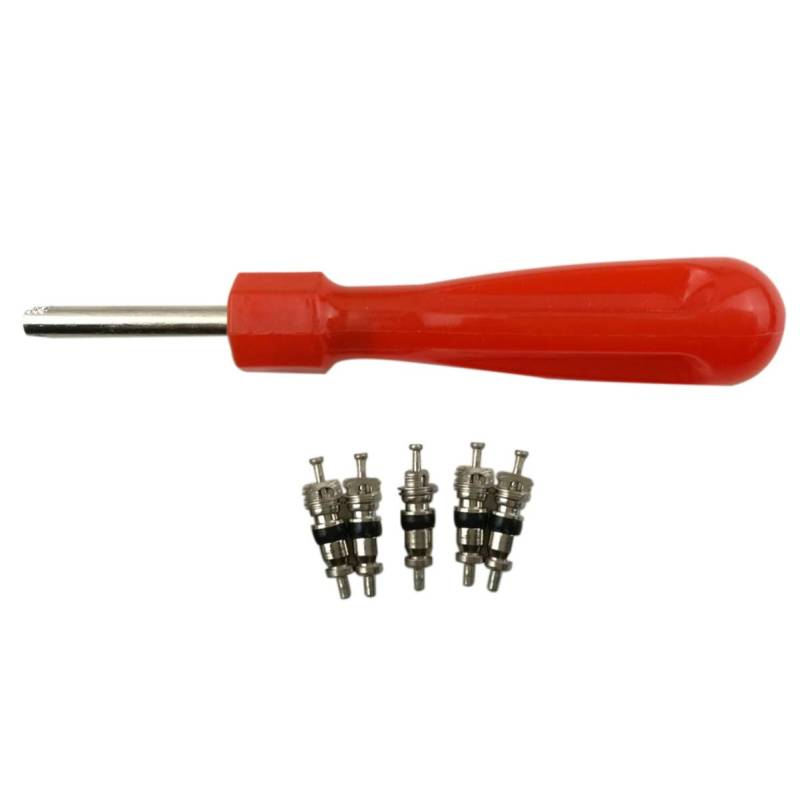 Garneck Ventil Core Werkzeug Set 4-Weg Ventil Werkzeug Dual Einzigen Kopf Ventil Core Remover Reifen Reparatur Werkzeug Reifen Reparatur Werkzeug für Auto Fahrrad Auto LKW von Garneck