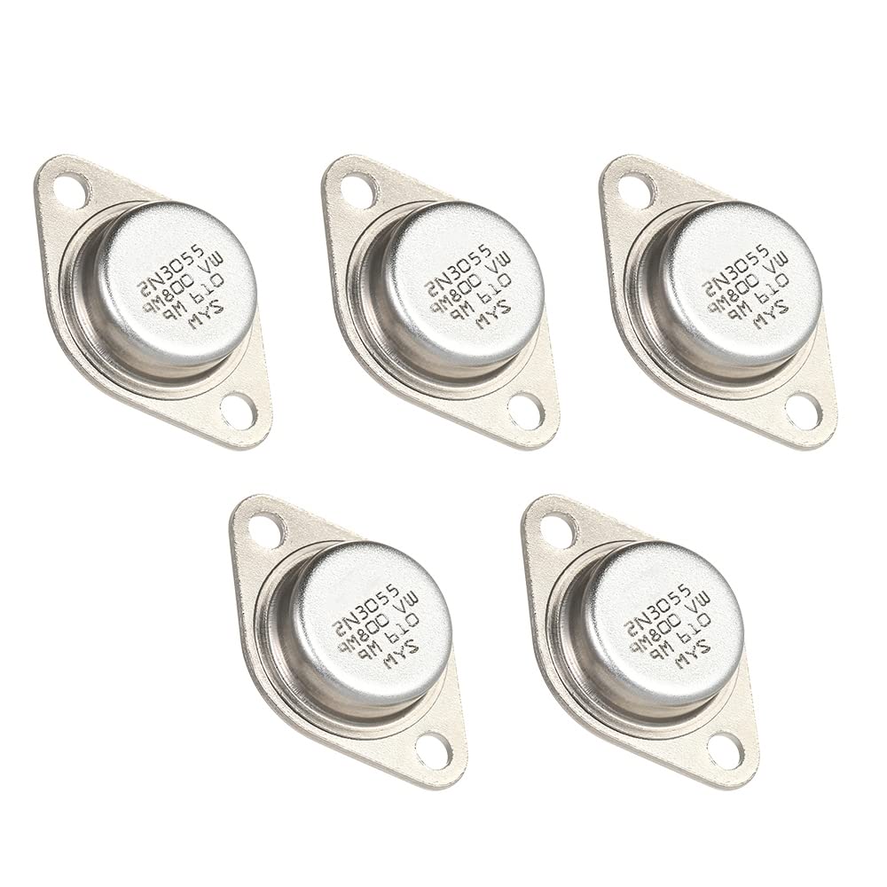 5pc 2 N3055 Leistungs Transistoren Set Hochleistungs-NPN TO-3 15A/60V Metall Gehäuse für Netzteil Schaltungen Serie Medium-Speed-Schalter Audio-Power-Verstärker-Abschaltung von Garosa