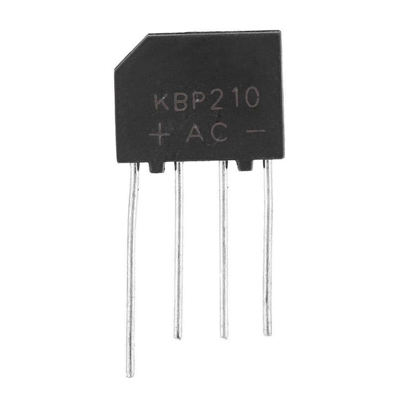 KBP210 Flachbrückengleichrichter Brücke Blei Diode 1000V 2A Diodenbrücke für elektronische Schaltung(10 Stück) von Garosa