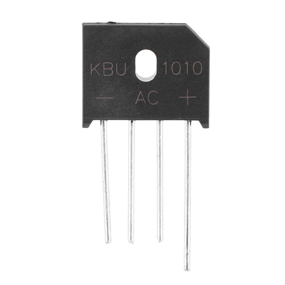 KBU1010 Brückengleichrichter Brücke Blei Diode 1000V 10A Diodenbrücke für elektronische Schaltungen/Haushaltsgeräte(5 Stück) von Garosa