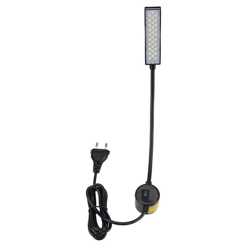 Nähmaschine Led-Lampe Arbeitslicht Flexibler Schwanenhals mit magnetischer Montagebasis und Ein- / Ausschalter für Werkbank-Drehmaschinen Bohrmaschinen, 30-Leds(EU Plug 110-250V) von Garosa