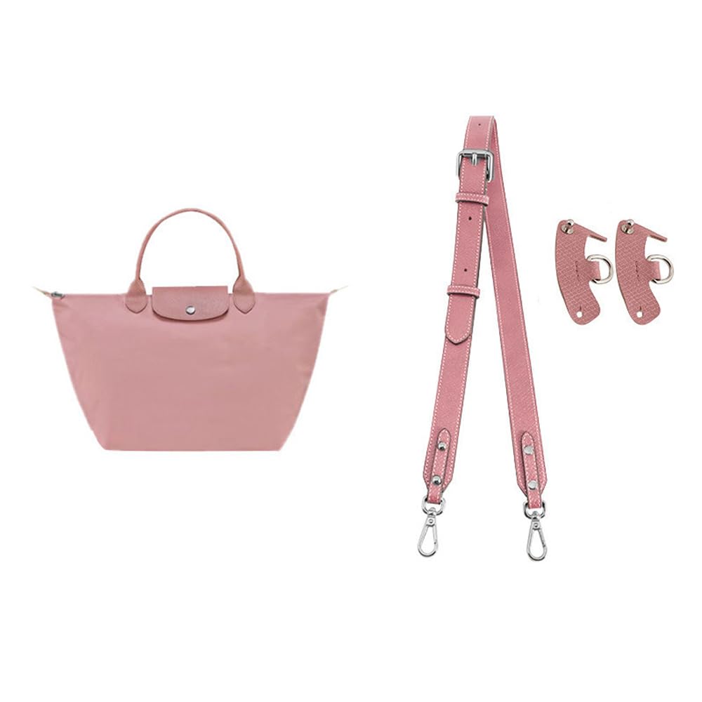 Gastinsave Handtaschengurte Ersatz, Leder Handtasche Crossbody Schultergurt Verstellbar für S/M/L Longchamp Tasche Frauen(Blütenblatt-Rosa von Gastinsave