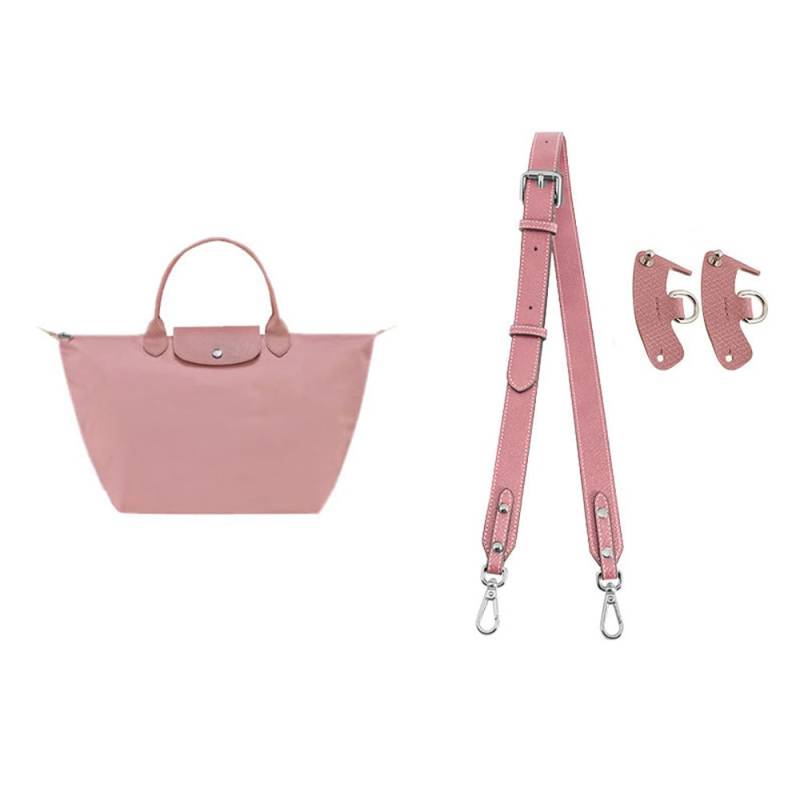 Gastinsave Handtaschengurte Ersatz, Leder Handtasche Crossbody Schultergurt Verstellbar für S/M/L Longchamp Tasche Frauen(Blütenblatt-Rosa von Gastinsave