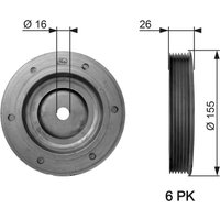 Riemenscheibe, Kurbelwelle GATES DriveAlign™ TVD1020 von Gates