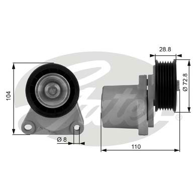 Riemenspanner, Keilrippenriemen Gates T38204 von Gates