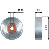 Spannrolle, Keilrippenriemen DriveAlign GATES T39178 von Gates