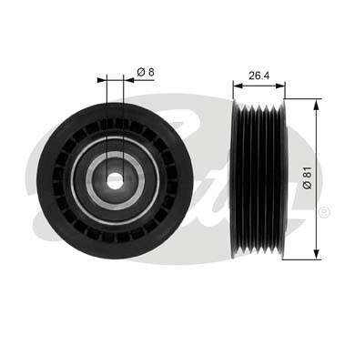 Spannrolle, Keilrippenriemen Gates T36000 von Gates