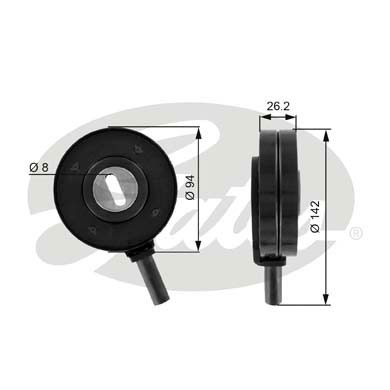 Spannrolle, Keilrippenriemen Gates T36022 von Gates