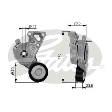 Spannrolle, Keilrippenriemen Gates T38148 von Gates