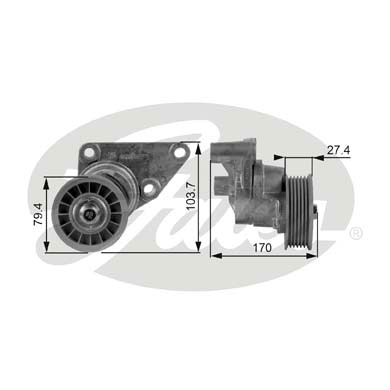 Spannrolle, Keilrippenriemen Gates T38158 von Gates