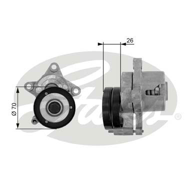 Spannrolle, Keilrippenriemen Gates T38283 von Gates