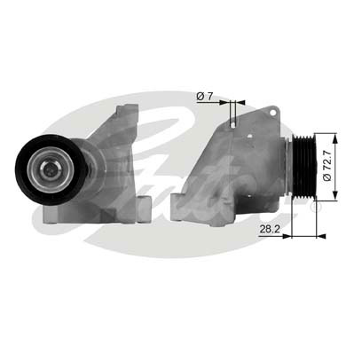 Spannrolle, Keilrippenriemen Gates T38316 von Gates