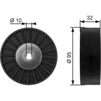 Umlenk-/Führungsrolle, Keilrippenriemen GATES T36135 von Gates