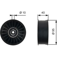 Umlenk-/Führungsrolle, Keilrippenriemen GATES T36500 von Gates