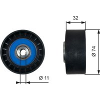 Umlenk-/Führungsrolle, Keilrippenriemen GATES T36518 von Gates