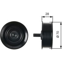 Umlenk-/Führungsrolle, Keilrippenriemen GATES T36410 von Gates