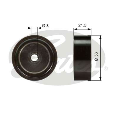 Umlenk-/Führungsrolle, Keilrippenriemen Gates T36122 von Gates