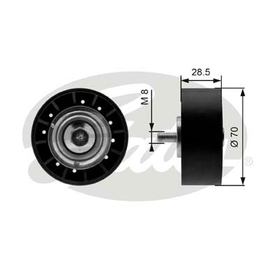 Umlenk-/Führungsrolle, Keilrippenriemen Gates T36211 von Gates