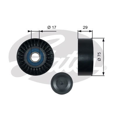 Umlenk-/Führungsrolle, Keilrippenriemen Gates T36462 von Gates