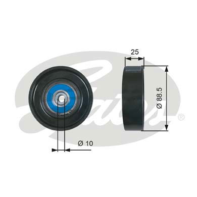 Umlenk-/Führungsrolle, Keilrippenriemen Gates T36605 von Gates