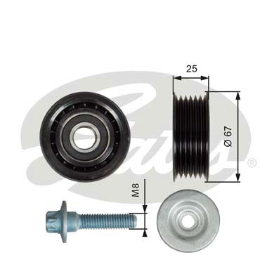 Umlenk-/Führungsrolle, Keilrippenriemen Gates T36619 von Gates