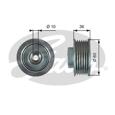 Umlenk-/Führungsrolle, Keilrippenriemen Gates T36753 von Gates