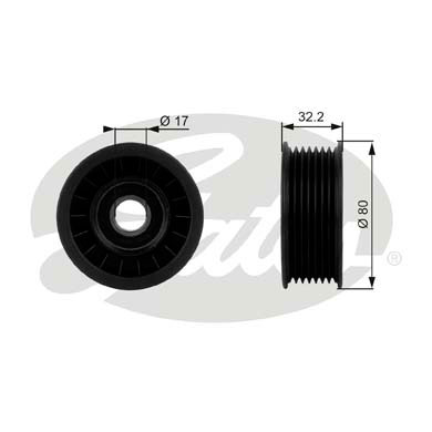 Umlenk-/Führungsrolle, Keilrippenriemen Gates T38016 von Gates