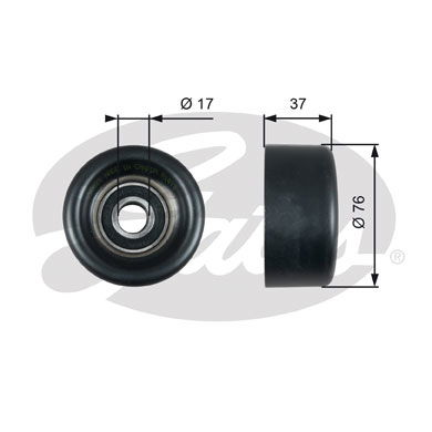 Umlenk-/Führungsrolle, Keilrippenriemen Gates T38028 von Gates