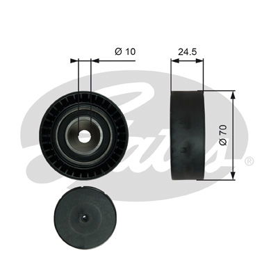 Umlenk-/Führungsrolle, Keilrippenriemen Gates T38071 von Gates