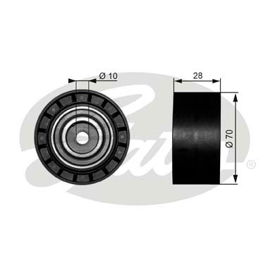 Umlenk-/Führungsrolle, Keilrippenriemen Gates T38073 von Gates