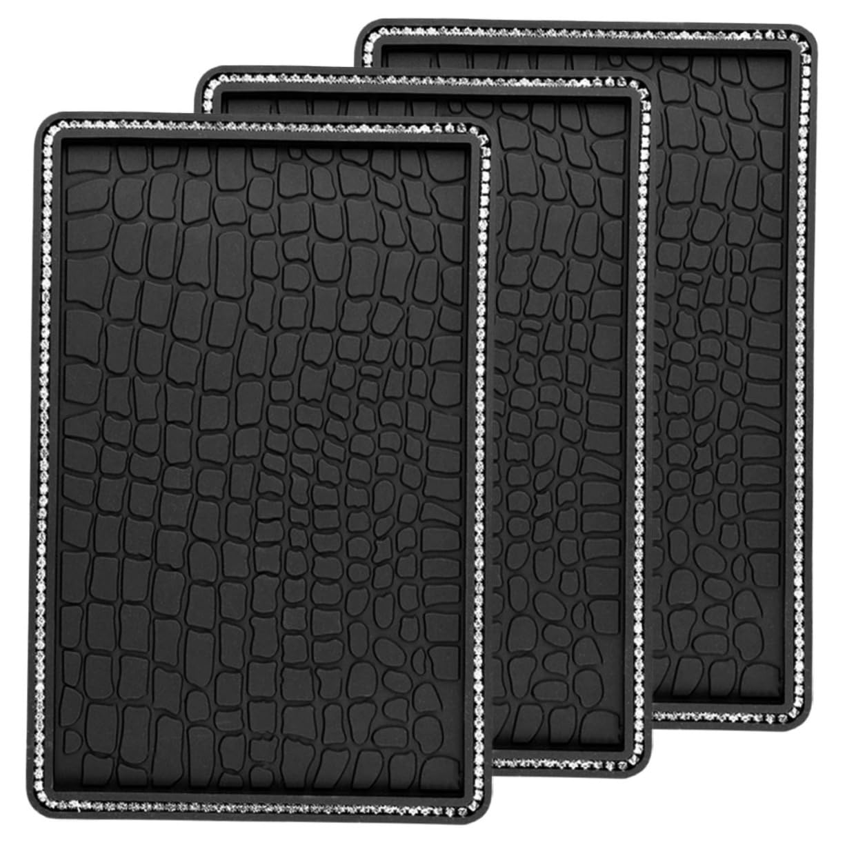 Gatuida 1 Satz Automatten Bling Crystal Armaturenbrett Pad – rutschfeste Matte rutschfeste Auto Armaturenbrett Matte Armaturenbrett Gel Pad Universelle Armaturenbrett Pad Auto von Gatuida