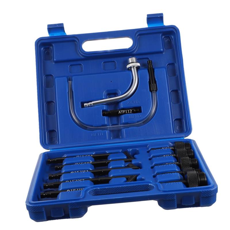 Gatuida 1 Satz Injektoranschluss Pumpe Olivenöl Spender System Kompressor Ölwechsel Kit Ölflasche Adapter für Öleinfüllstutzen Getriebeöladapter aus Metall Ölnachfüllanschluss Stahl Blue von Gatuida