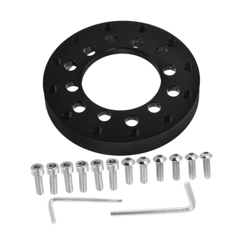 Gatuida 1 Satz Lenkrad-adapterplatte Lenkradnabe Ezgo Golfwagenzubehör Reparatursatz Für Lenkrad Abnehmbares Lenkrad Bootslenkrad Marine-lenkrad Lenkrad-schnellspanner Metall Black von Gatuida