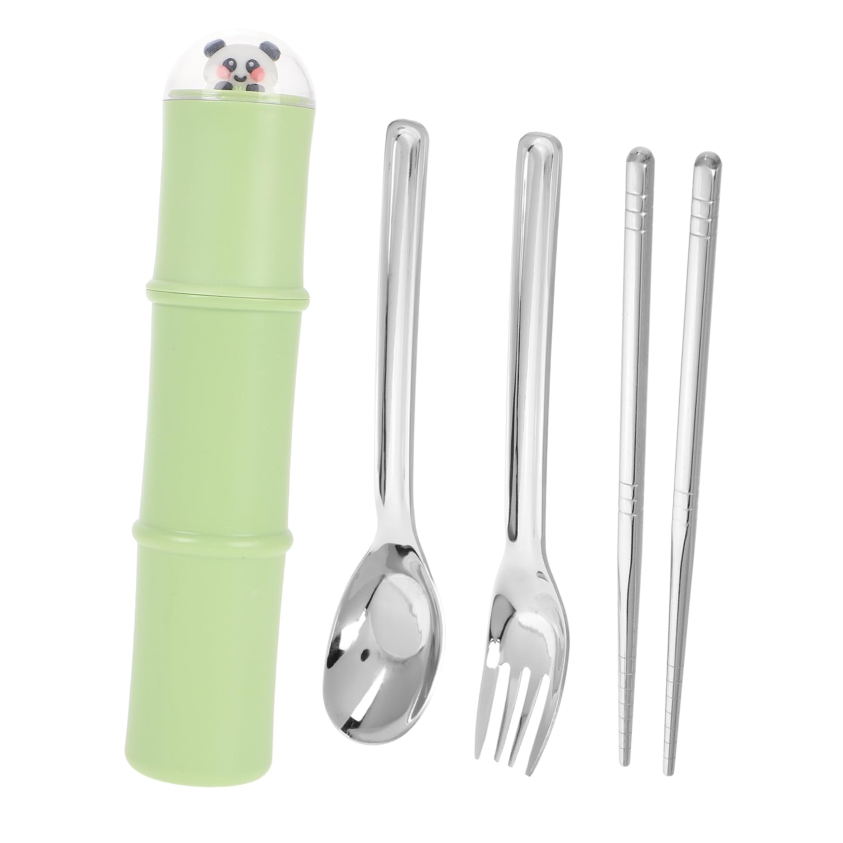 Gatuida 1 Set Besteck Set Rostfrei Essstäbchen Utensilien Besteck Besteck Löffel Essstäbchen Wiederverwendbarer Löffel Besteck Camping Essstäbchen von Gatuida