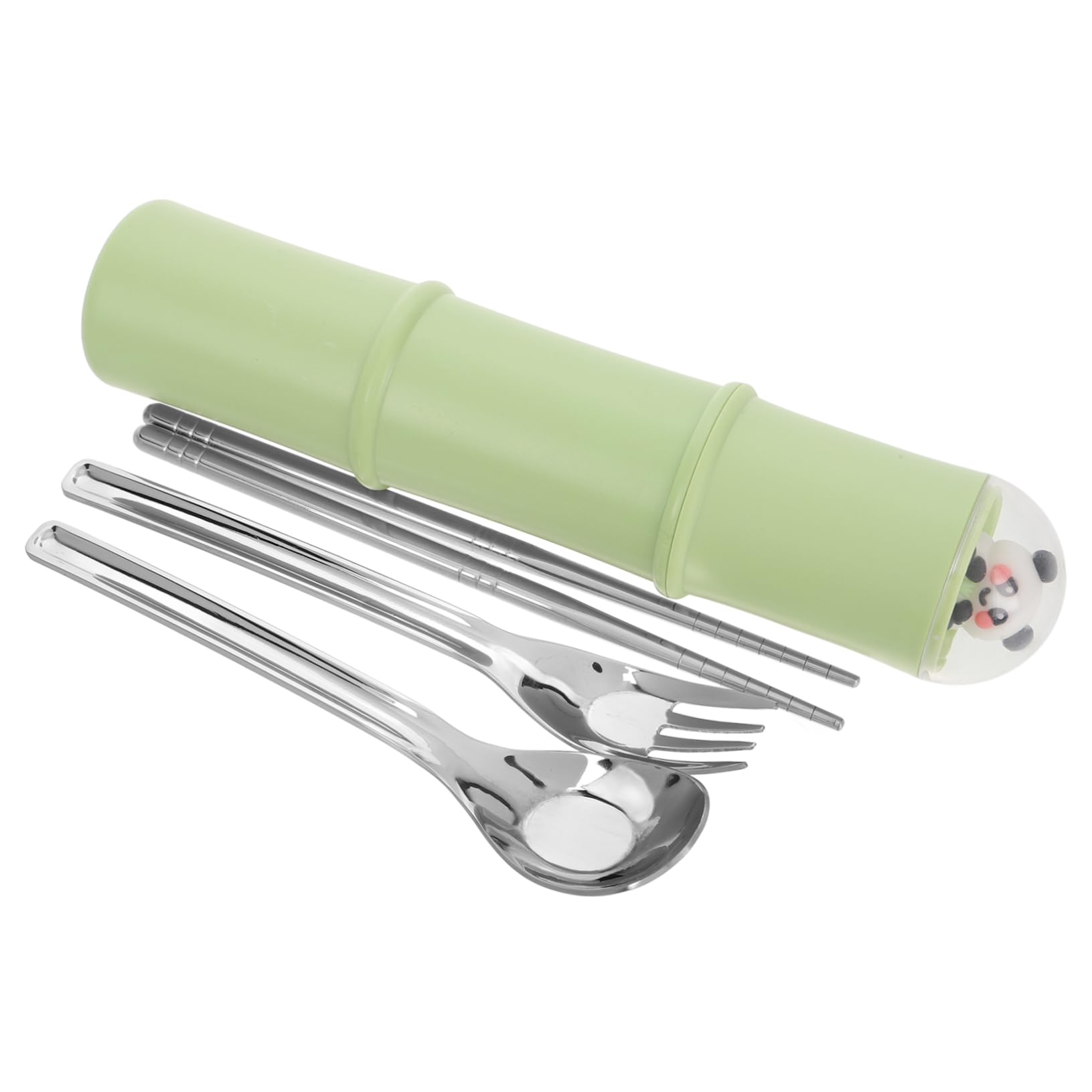 Gatuida 1 Set Wiederverwendbares Utensilien-Set Mit Koffer, Tragbares Besteck Inklusive, Löffel, Stäbchen, Leicht Zu Tragen, Camping-Geschirr, Picknick-Geschirr von Gatuida