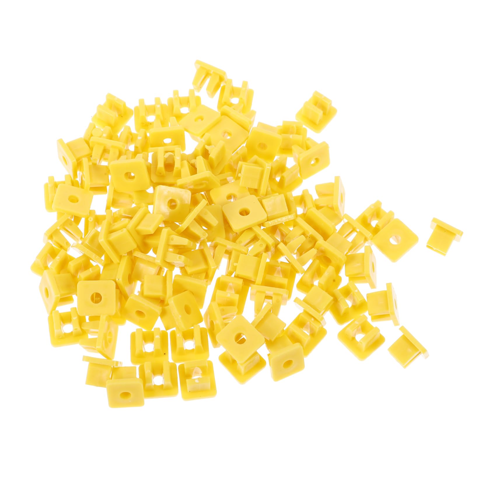 Gatuida 100st Blatt Klemmen Quad Schutz Sprinkler Liner-Clips Bewachen Auto Bin Veranstalter Befestigungselemente Kofferraum-Organizer Für Autos Schwelle Autozubehör Halter Plastik Yellow von Gatuida