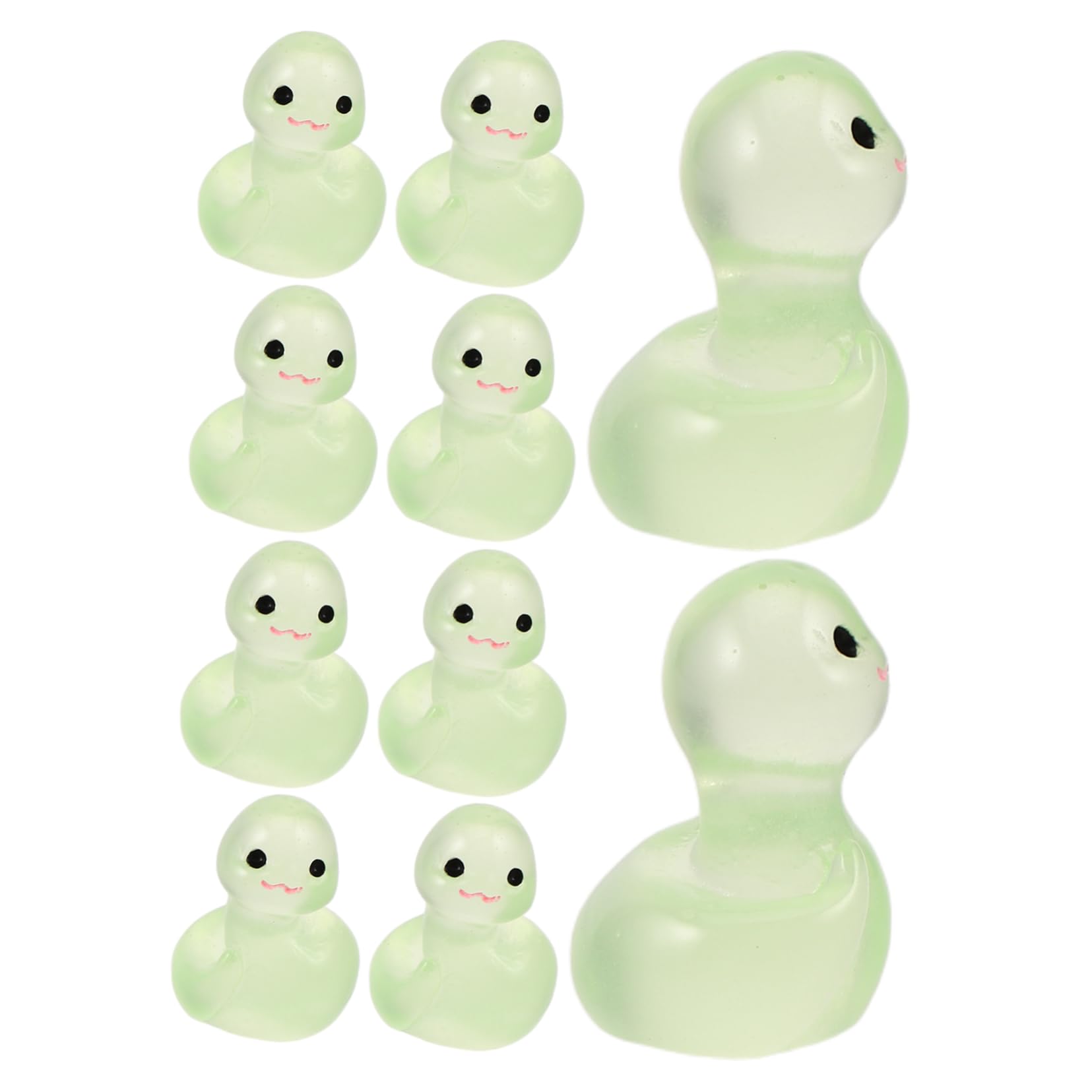 Gatuida 10Pcs Autoschmuck autozubehör auto zübehör schlangen deko chinesische Schlangenstatue Schlangenfigur süße Schlangenstatue Auto Dash Dekorationen Harz Light Green von Gatuida