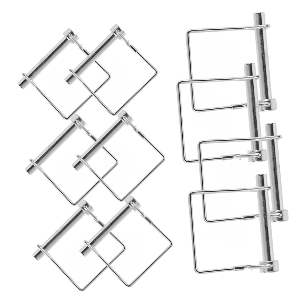 Gatuida 10st Quadratischer Sicherungsstift Anhänger Sicherheitsnadel Sicherungsstift Der Anhängerkupplung Wellensicherungsstift Kupplungsverriegelungsstift Stiftschlösser Silver Federstahl von Gatuida