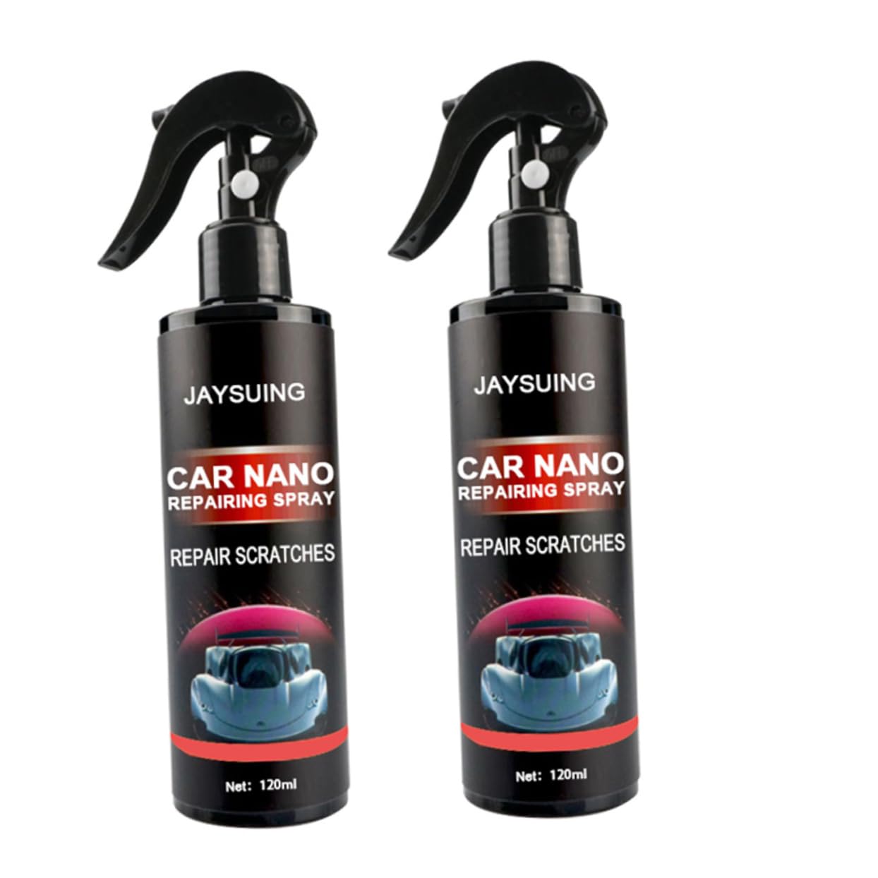 Gatuida 2 Auto Reparatur Spray Kratzer-entferner Autowachs-politurspray Autopflegespray Autoreparaturspray Sprühflasche Autokratzspray Autopolitur-Spray Nano-reparaturspray Black Plastik von Gatuida