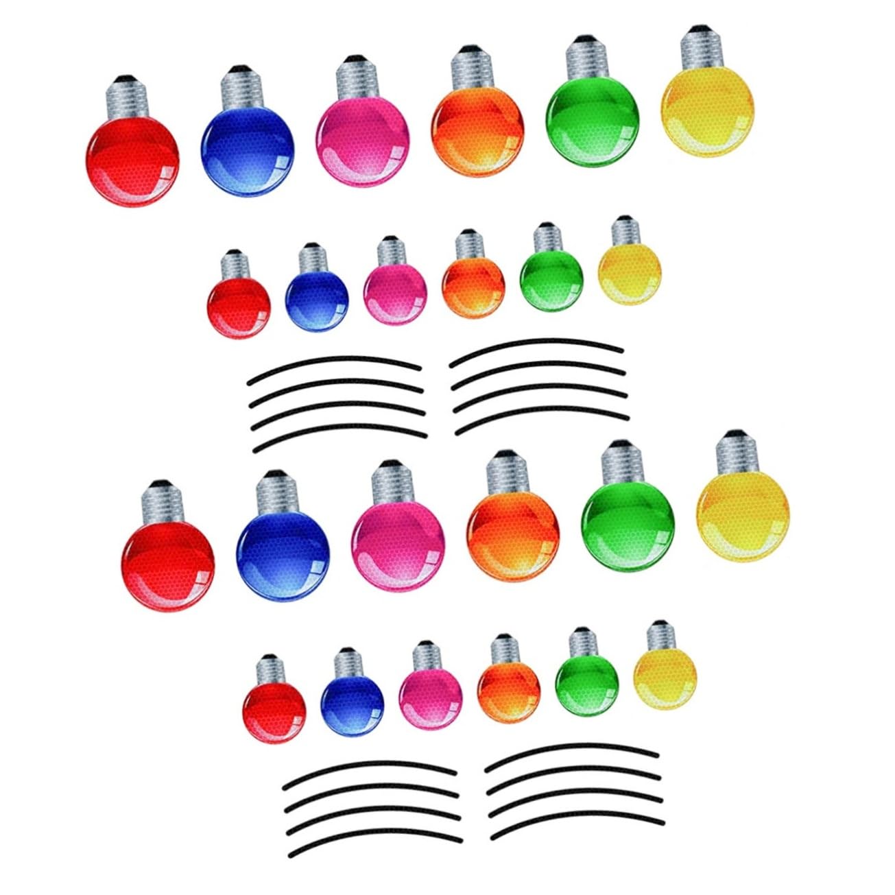 Gatuida 2 Sätze Weihnachtsreflektierende Autoaufkleber Batterie Lichterkette Wiederaufladbare Wandleuchten -leuchten Für Schlafzimmer Magnetische Glühbirne Draht PVC-weichmagnet von Gatuida