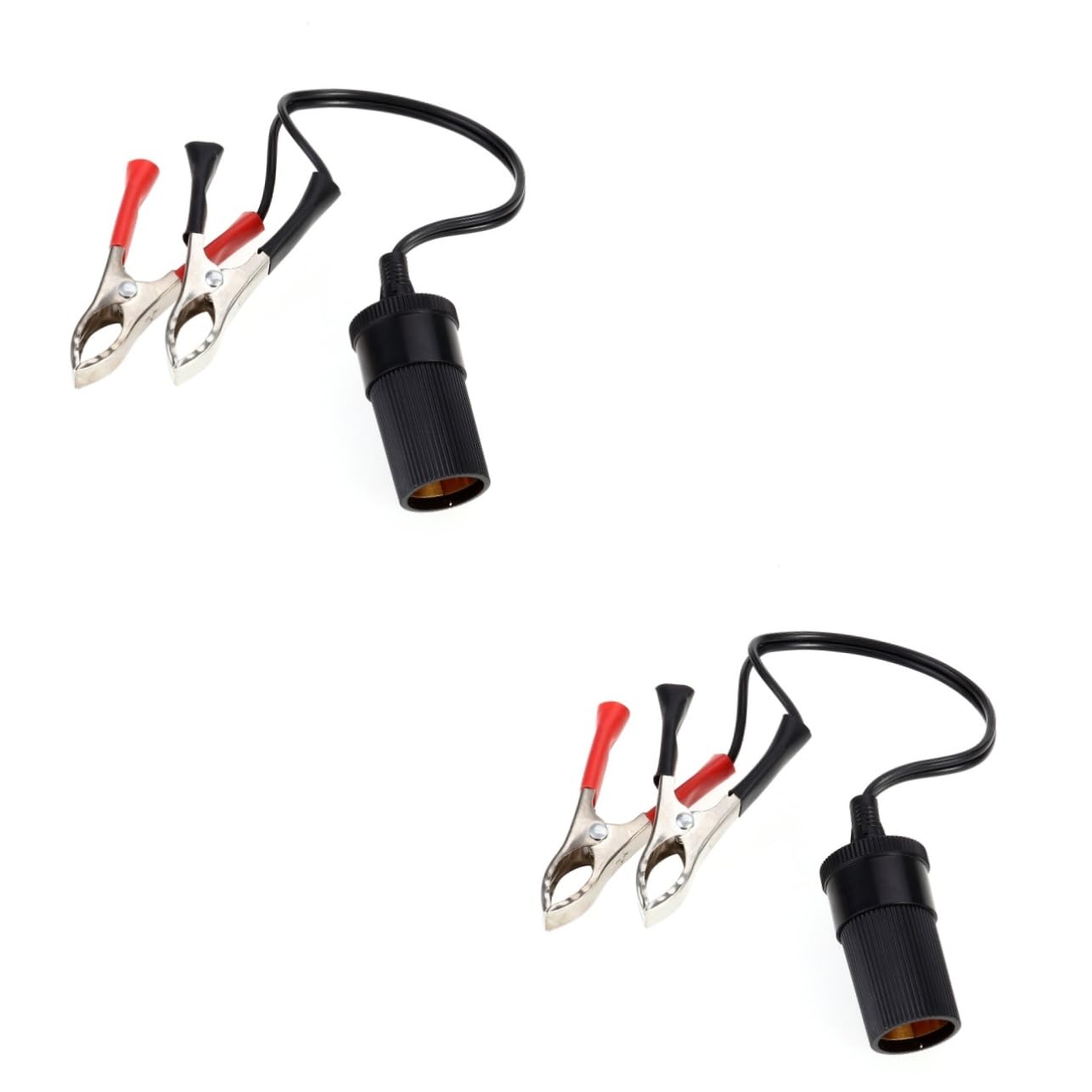 Gatuida 2 Stück Clip On Batterieadapter Autobatterieklemmen Autobatterie Krokodilklemme Autobatterie Anschlussklemme Zigarettenanzünder Adapter Schwarz von Gatuida