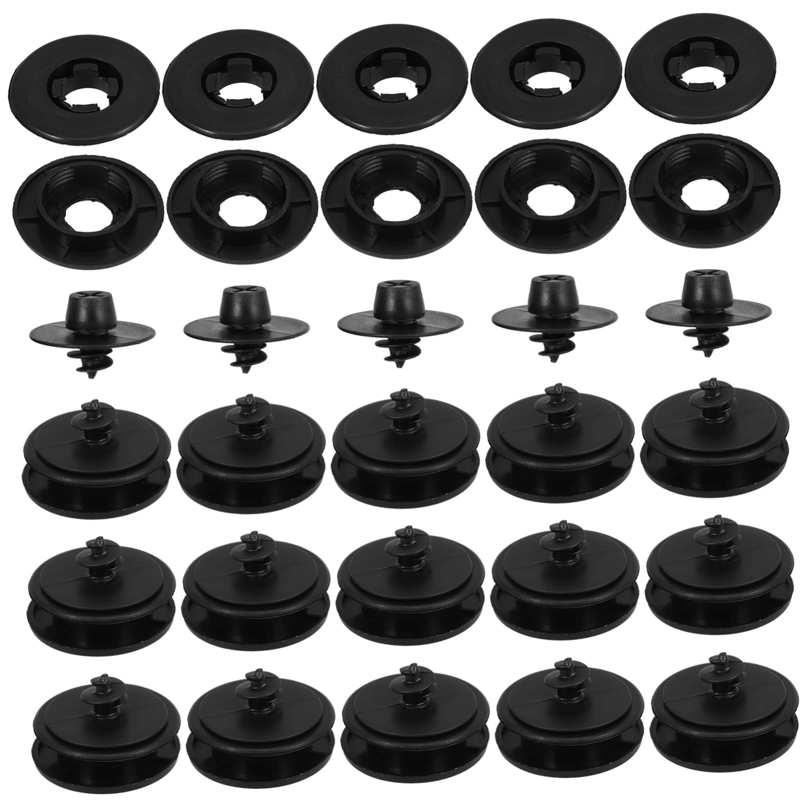 Gatuida 20 Sätze Bodenschnalle aus Kunststoff vordere Türmatte Fußmatten Auto-Detaillierungs-Kit Sitz Bodenmatte Clip Auto Teppichhalter Clips für Autoteppichpolster Pad-Clips Abs Black von Gatuida