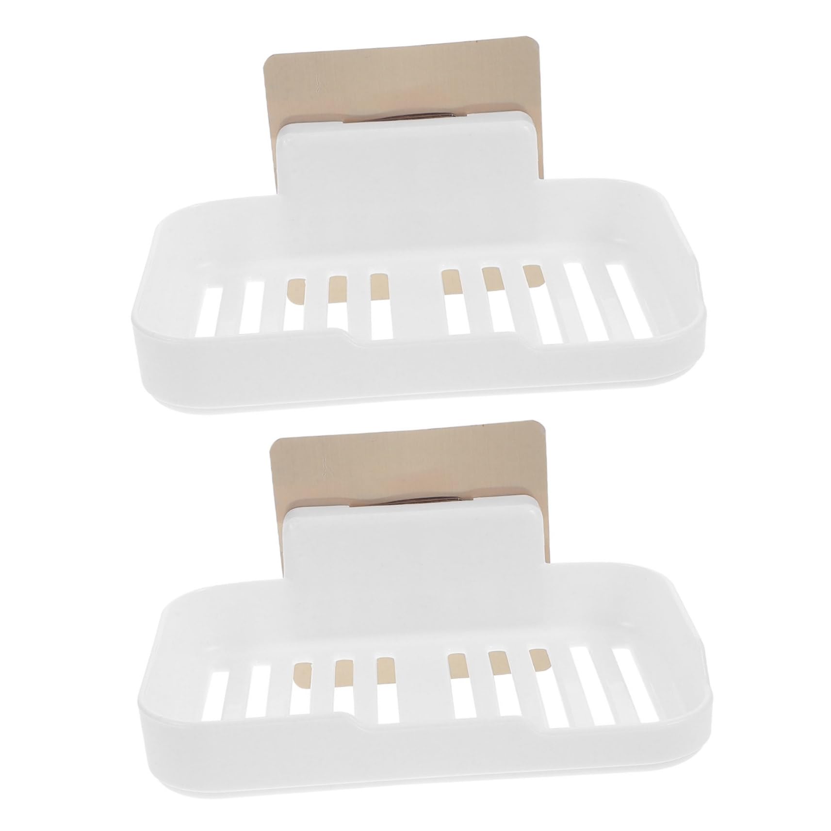 Gatuida 2Pcs Wandmontierte Duschseife Halte Klebstoff Seifenschale Für Badezimmerzubehör Und Wohnmobil Dusche Mit Starkem Klebstoff Und Drainage Seifenkoffer von Gatuida