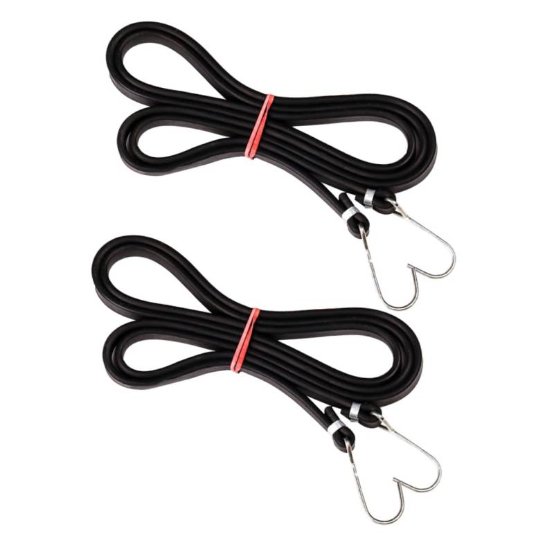 Gatuida 2St Fahrradgurt elastischer Riemen mit Haken Bungee-Gurte Karabiner Kabel Fahrrad Bungee Seil Universal Gepäckgurt Gepäckband Bungee-Seile mit Haken Extra dicker Butylkleber Black von Gatuida