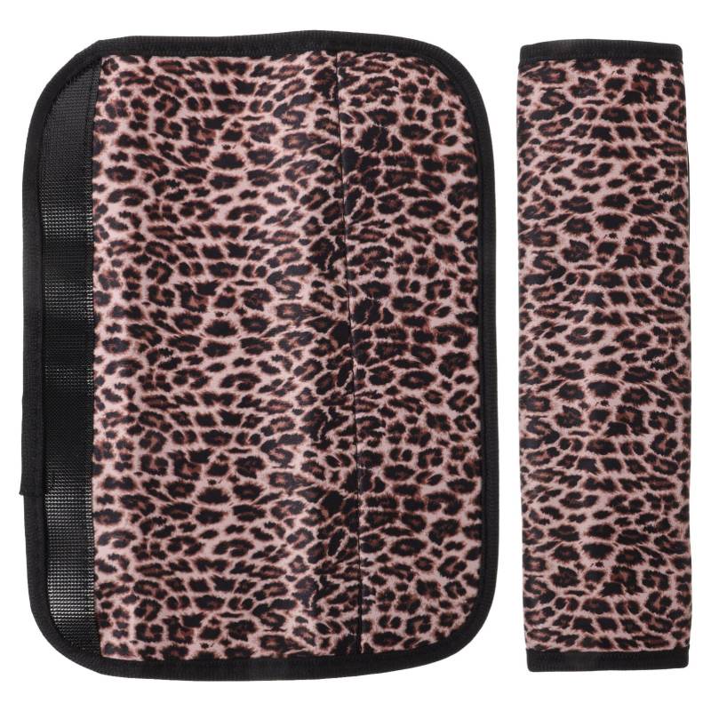 Gatuida 2St Schulterpolster für cart wagen car accessory Sitzbezug für Sitzerhöhung Sitzbezüge -Schulterpolster Leopard Sicherheitsgurtpolster Polyester von Gatuida