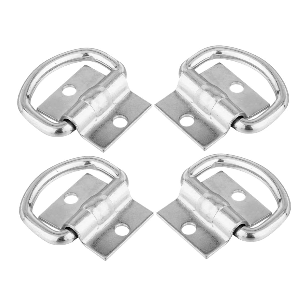 Gatuida 4 Stück LKW-zugringschnalle D-Ringe Für Anhänger Krawattenring D-Ring-zurranker Zurrringe Für Anhänger Zur Befestigung des Anhängers Anhängeranker Galvanisiertes Eisen Silver von Gatuida