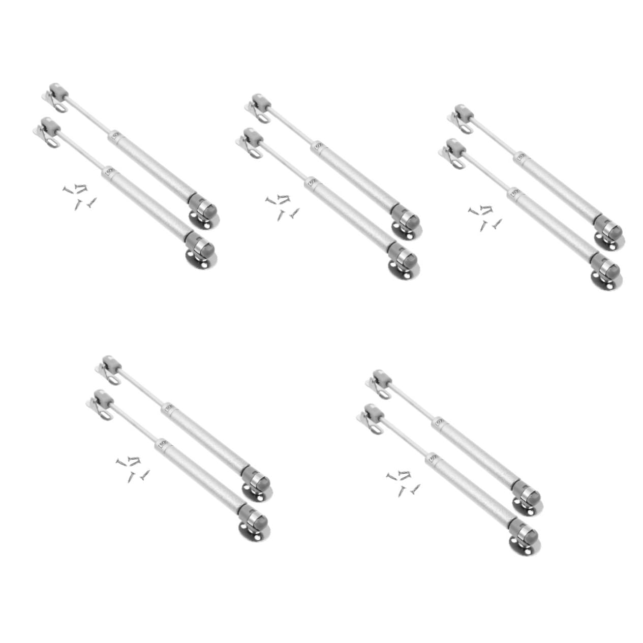 Gatuida 5 Paare Schrank-Stütz Stange Scharniere für Küchenschränke Stützstrebe anheben Schranktürscharnier Furniture Lifter schranktür scharnier Gasdruckfeder Rostfreier Stahl Silver von Gatuida