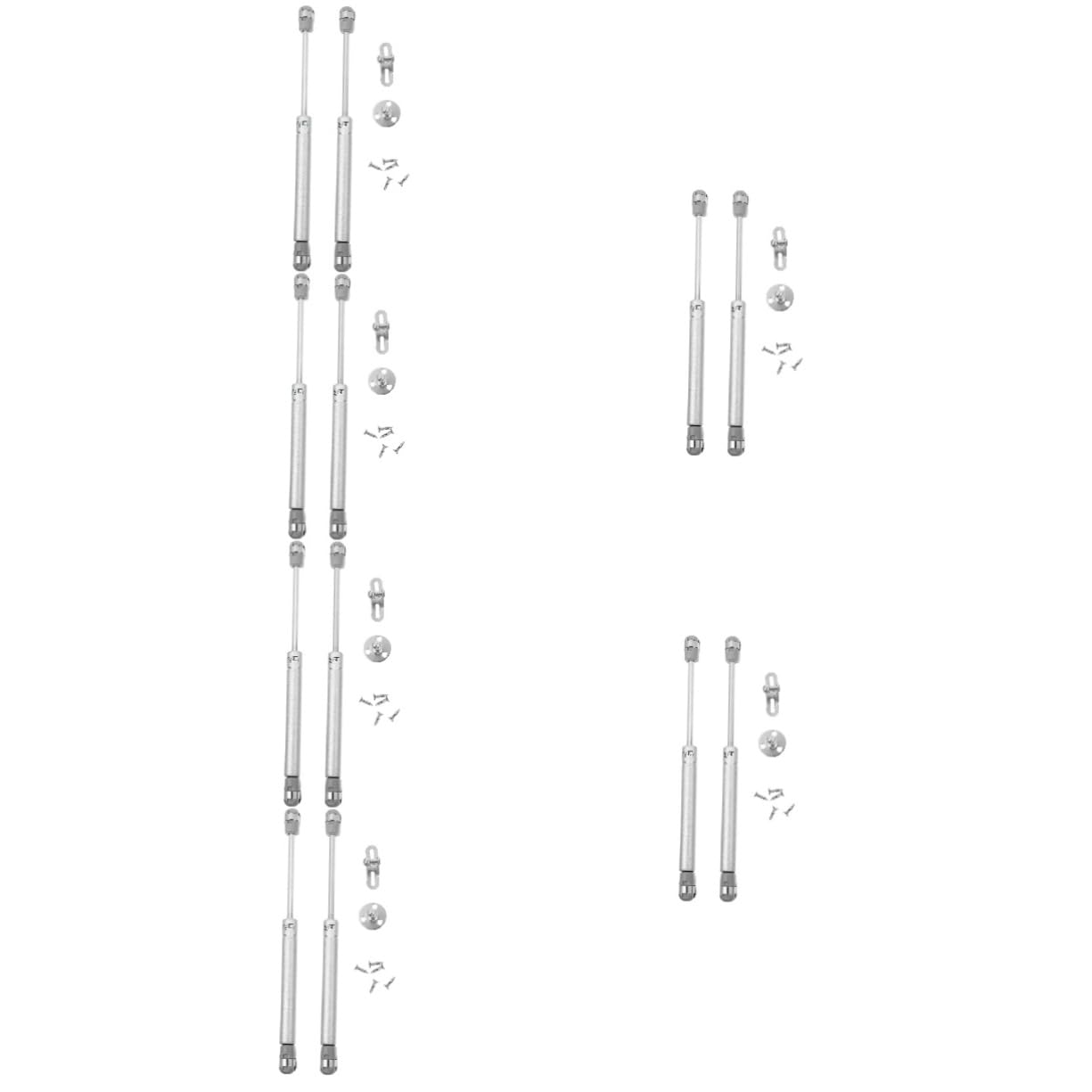 Gatuida 6 Paare Schrank-Stütz Stange Gasdruckfeder für Schranktüren Schranktürhydraulikstütze Soft-Close-Gas Scharniere für Schranktüren Hochleistungshalterungen Rostfreier Stahl Silver von Gatuida